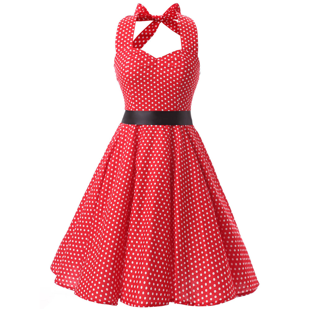 Pink Red Black 50s Vintage Dress