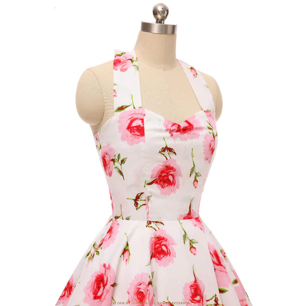 100% Cotton Dress Elegant Halter