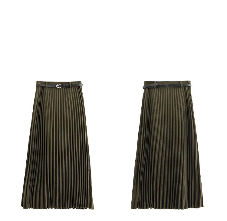 Winter Pleated Skirt For Women Fashion