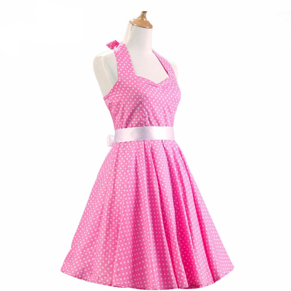 Pink Red Black 50s Vintage Dress